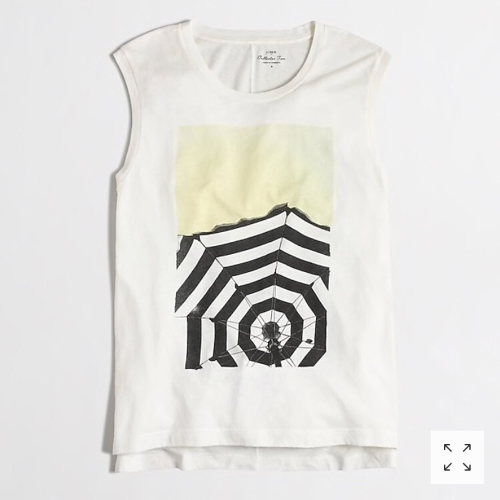 J. Crew factory beach umbrella airy tank tee M